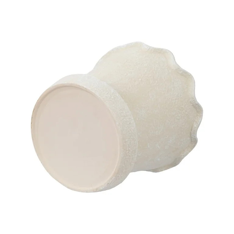 My Texas House Wave Ceramic Planter Pot, Cream, 8 inch | Walmart (US)