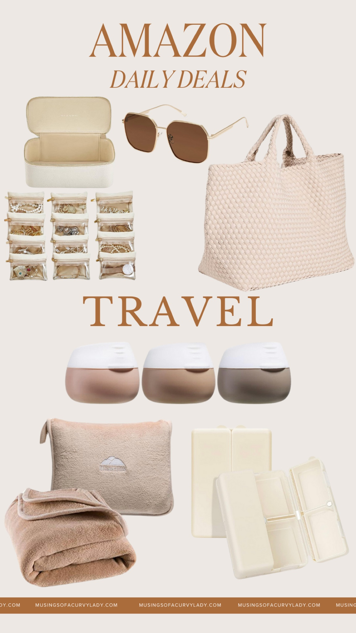 Shop my fave travel essentials on Amazon!✨

amazon daily deals, travel essentials, carry on bag, luggage, tote, toiletries, pill case, pill organizer, sunglasses, jewelry bag organizer 

#LTKsalealert #LTKfindsunder50 #LTKtravel