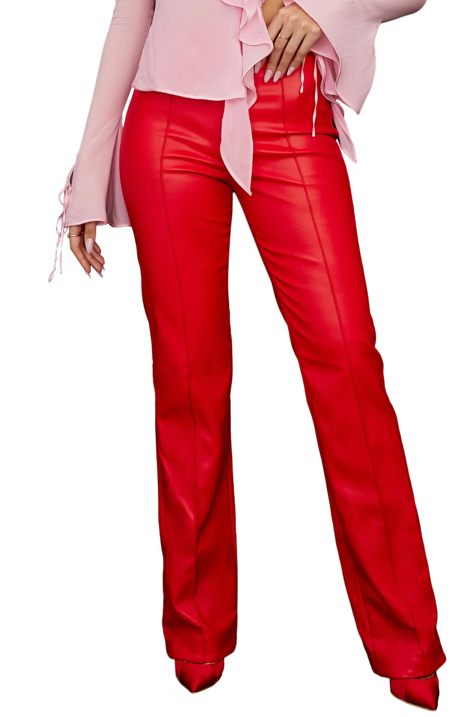 HOUSE OF CB Elenaora Faux Leather Trousers | Nordstrom | Nordstrom