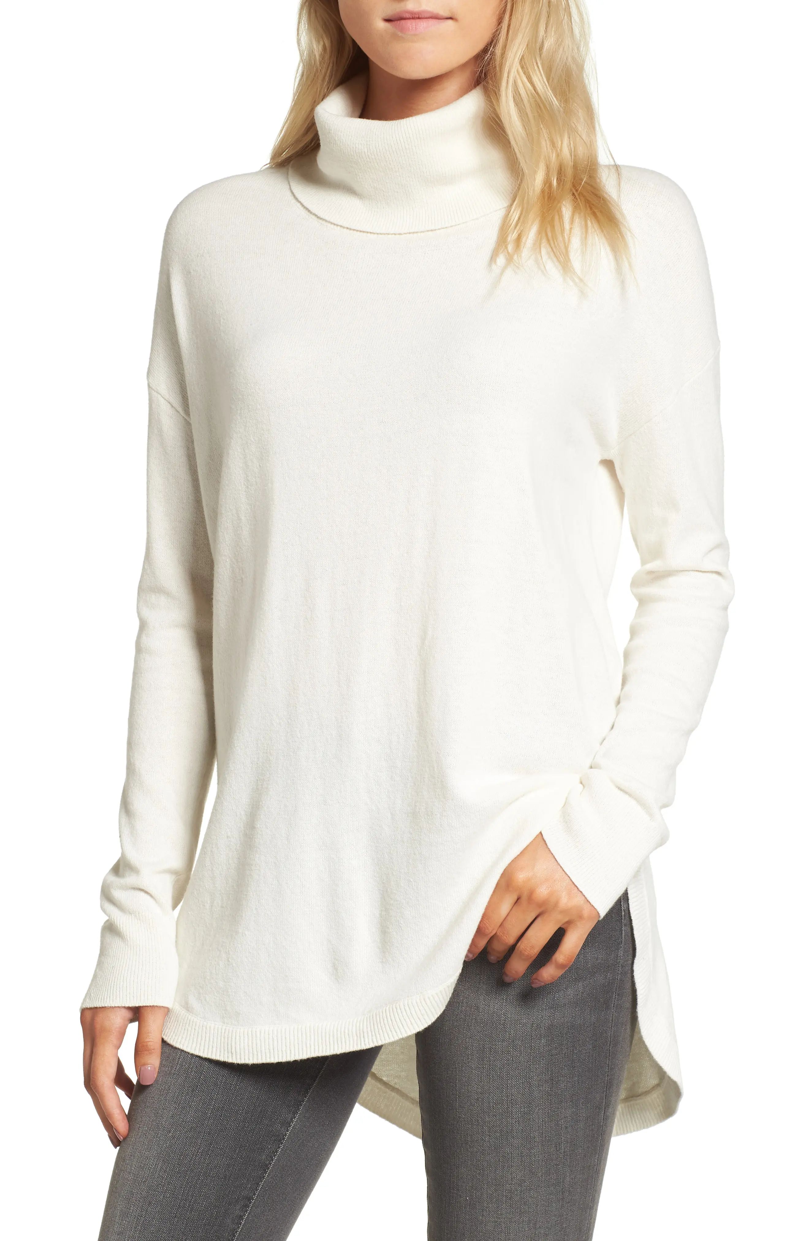 Women's Chelsea28 Turtleneck Sweater, Size Large - White | Nordstrom