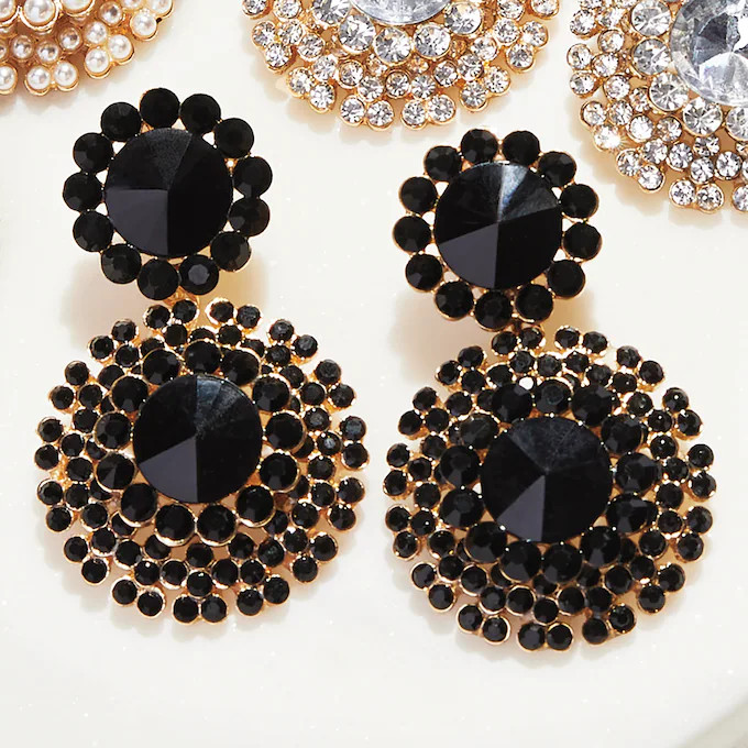 Beaded Double-Drop Clip Earrings | Ashro