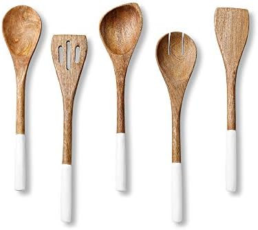 Wooden Spoons for Cooking Set for Kitchen, Non Stick Cookware Tools or Utensils Includes Wooden S... | Amazon (US)