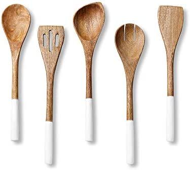 Folkulture Wooden Spoons for Cooking Set for Kitchen, Non Stick Cookware Tools or Utensils Includ... | Amazon (CA)