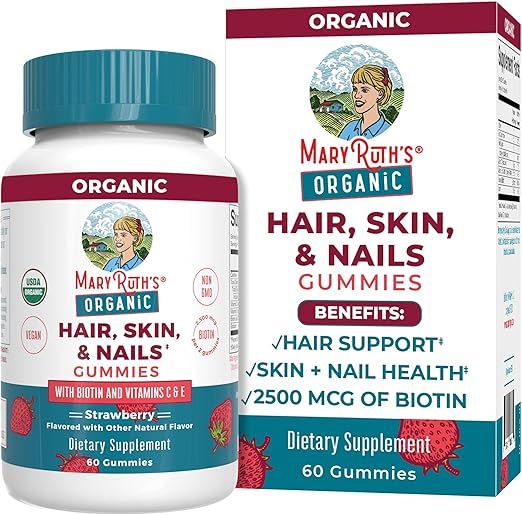 MaryRuth Organics Hair | Skin | and Nails Vitamins | Biotin Gummies with Vitamin C & Vitamin E | ... | Amazon (US)