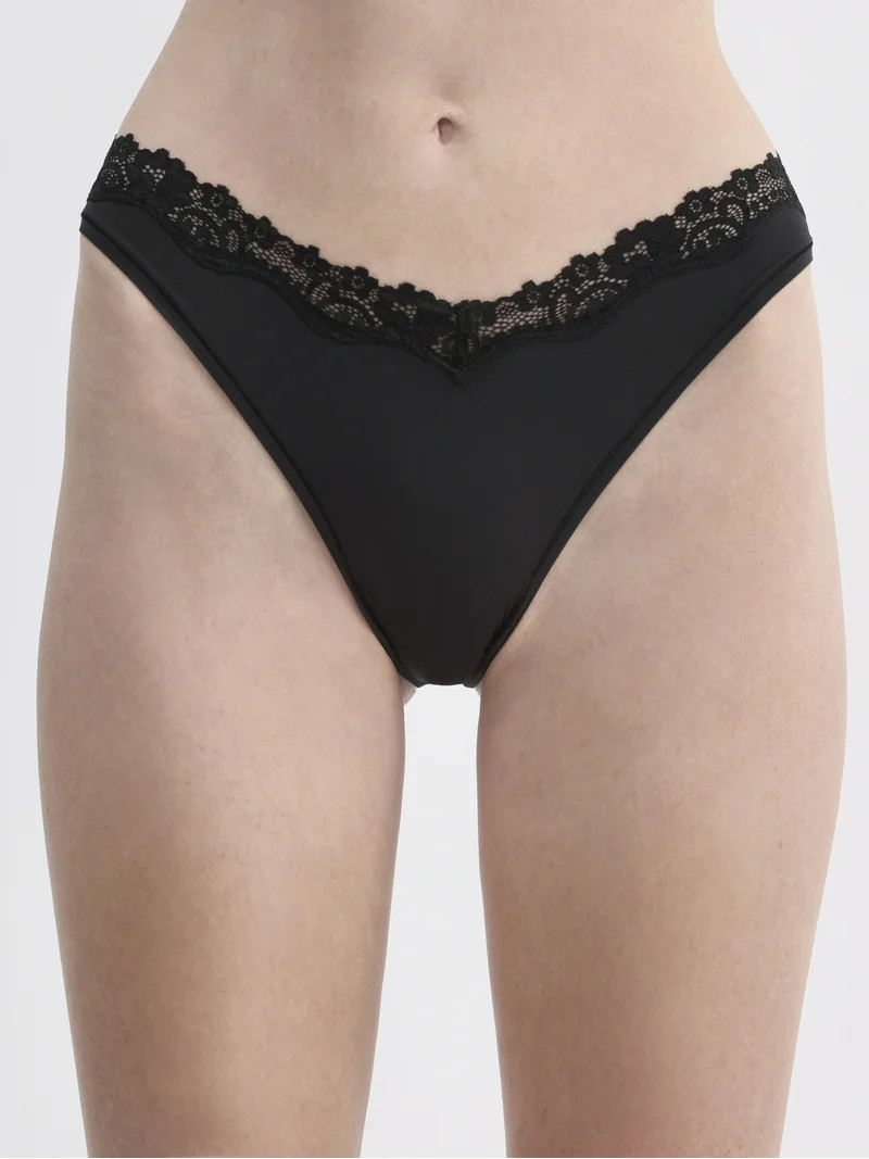 No Boundaries Women's Fit Stretch Lace Waist Cheeky Panty, Sizes XS to XXXL | Walmart (US)