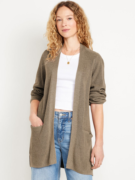 Open-Front Longline Cardigan Sweater | Old Navy (US)