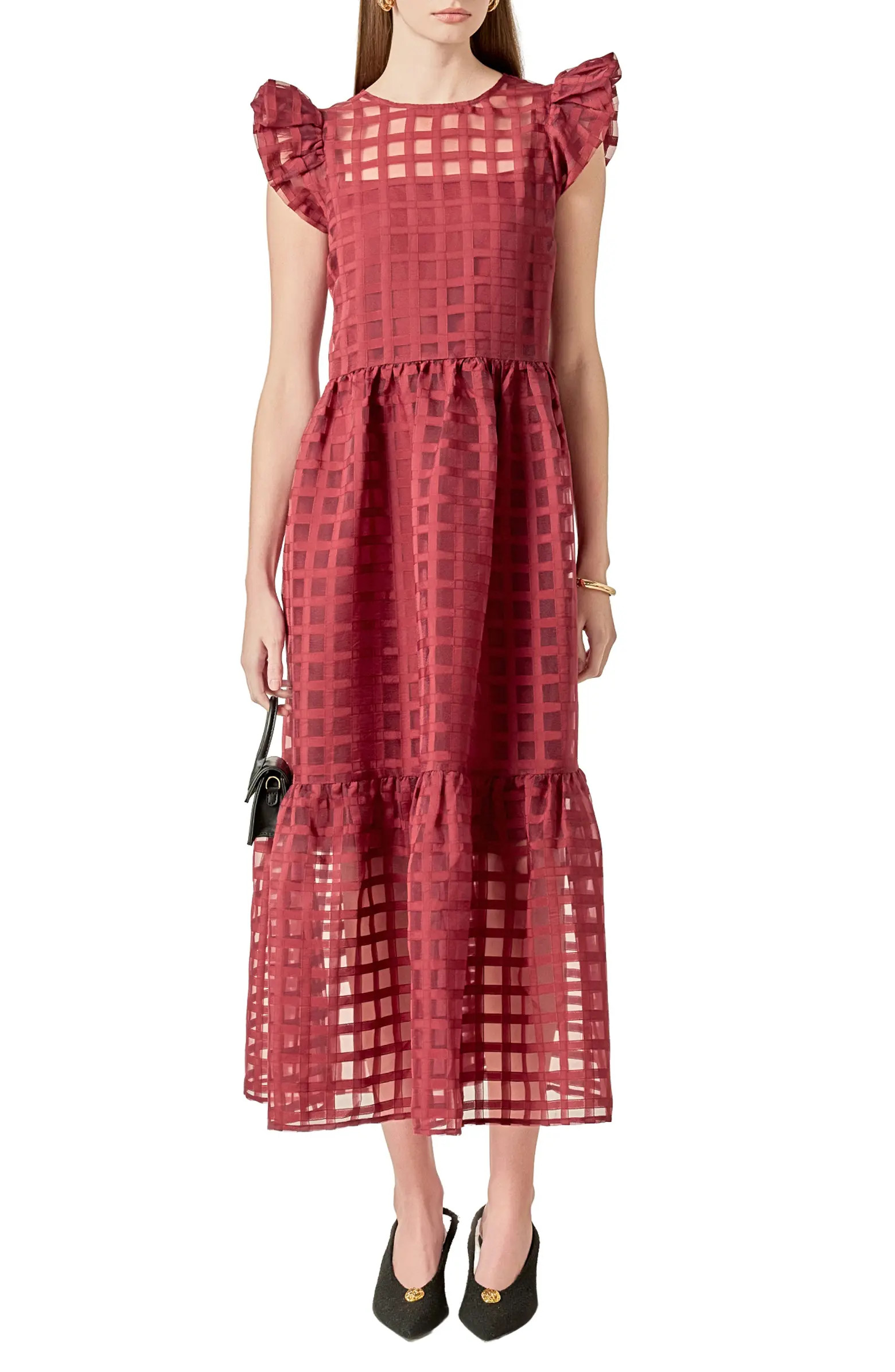 Check Organza Dress | Nordstrom