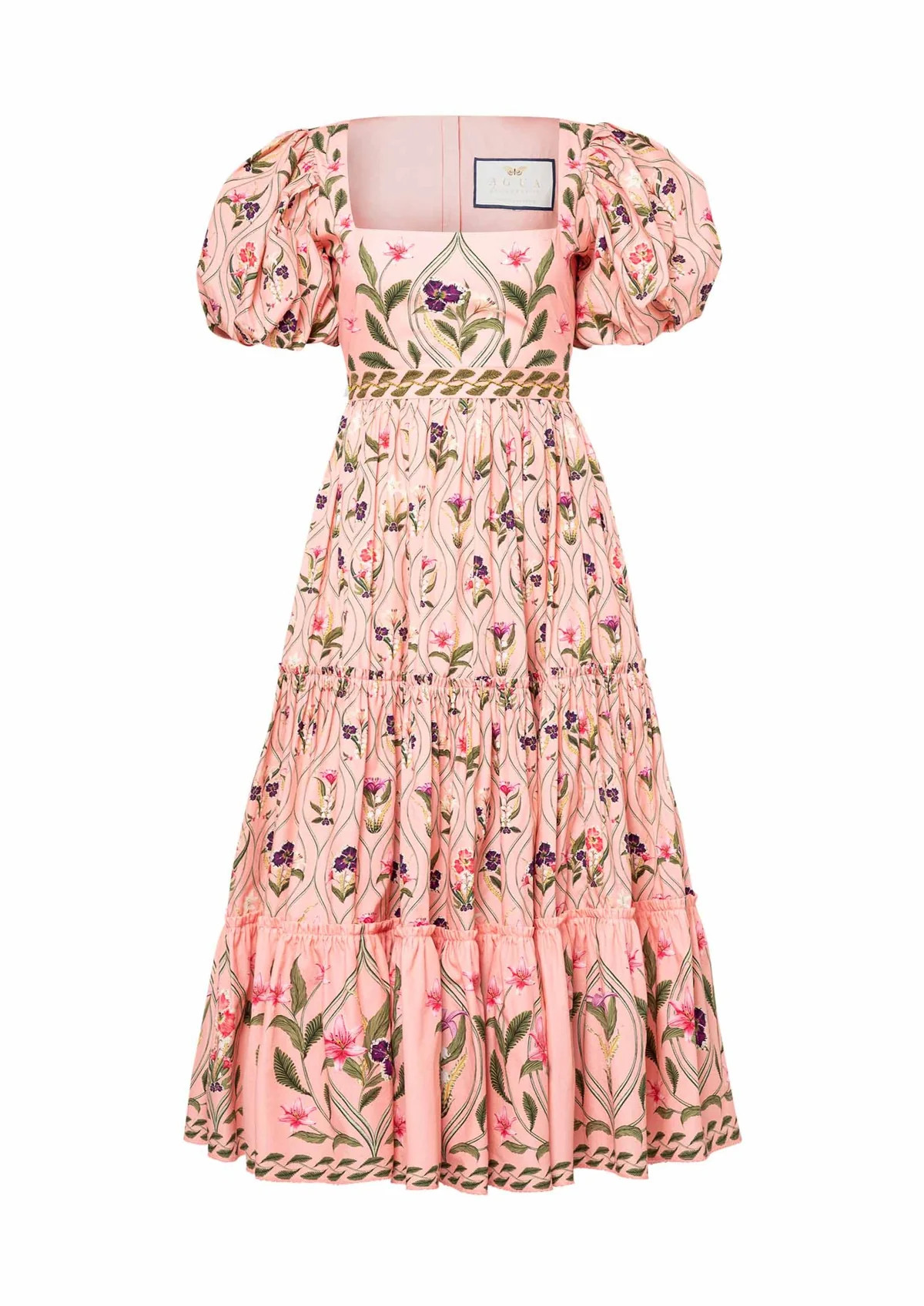 Alga Pacifico Tiered Cotton Midi Dress | Over The Moon