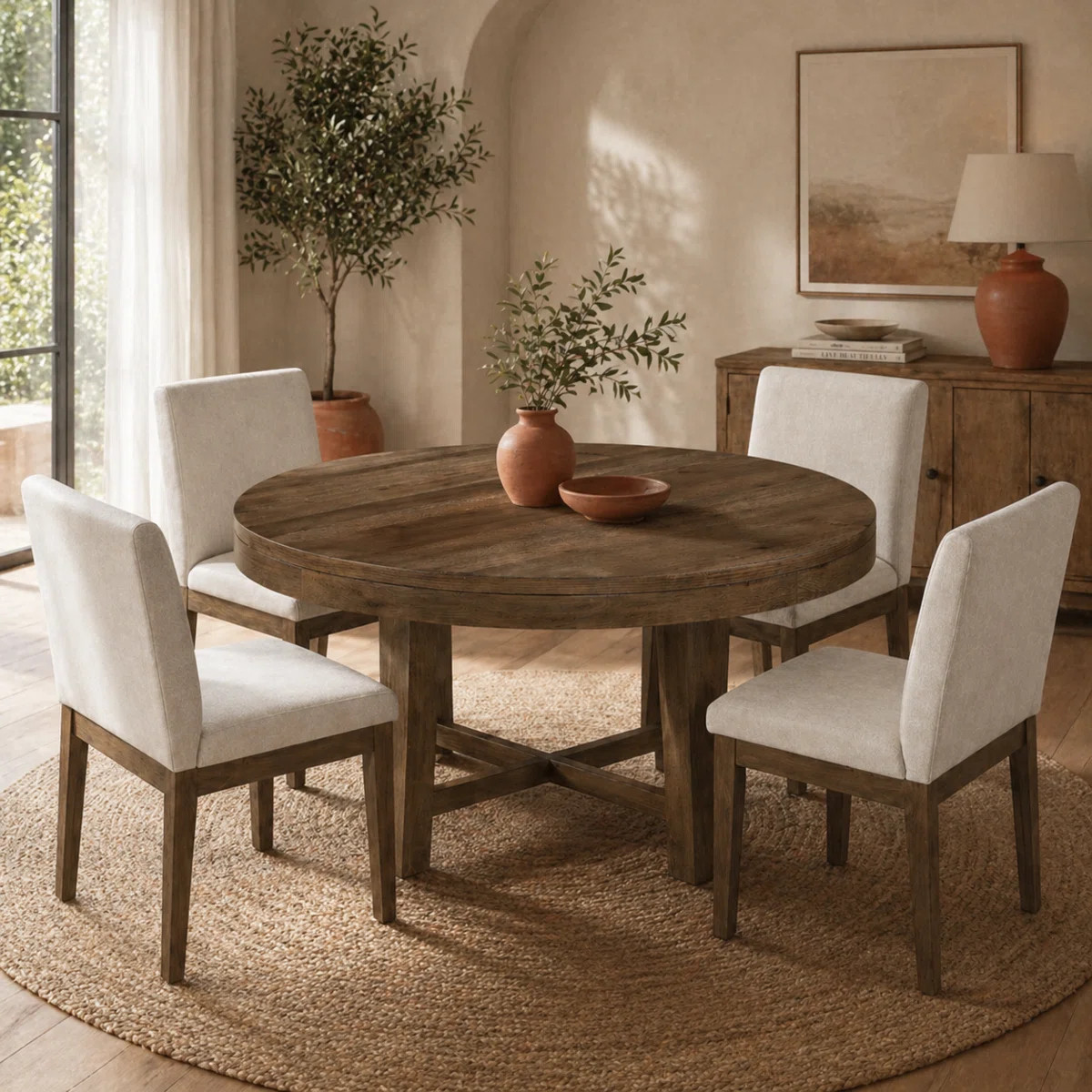 Glenway 5-Piece Round Dining Set For 4 | Wayfair North America