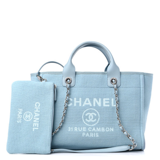 Mixed Fibers Small Deauville Tote Light Blue | FASHIONPHILE (US)