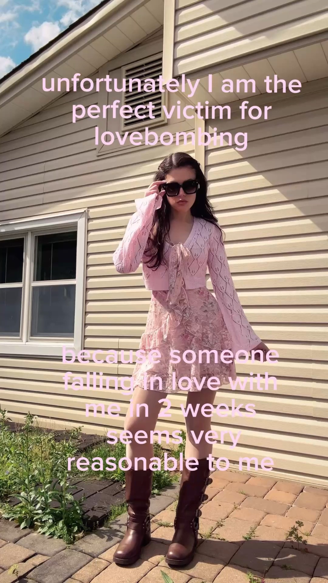 #pinkfont btw 🎀🌷💕🌸💖 #pinterestaesthetic 

🌸 dress + cardigan: @shopcider (c0de WELLERMEGS15)
🌸 boots: @dreampairs

#LTKootd #LTKSeasonal #LTKgrwm