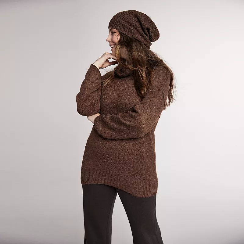 Women's Yummy Sweater Co. Beanie Hat, Brown | Kohl's