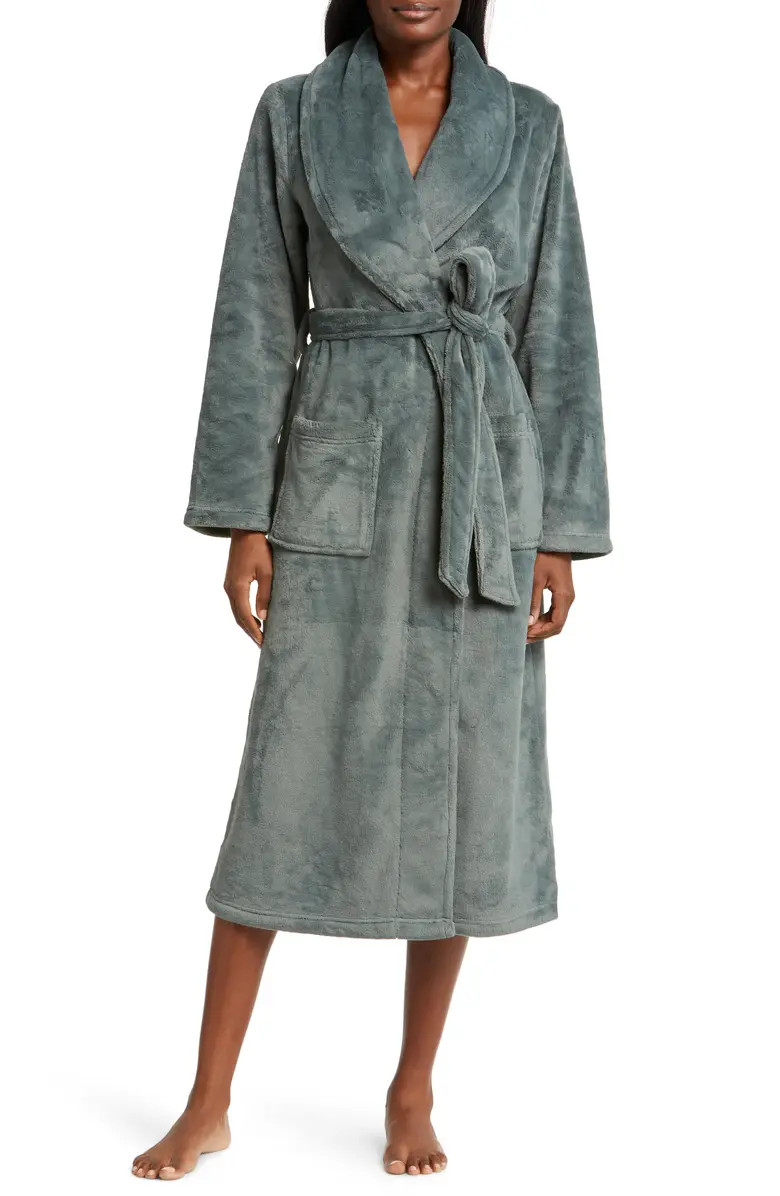 Shawl Collar Plush Longline Robe | Nordstrom