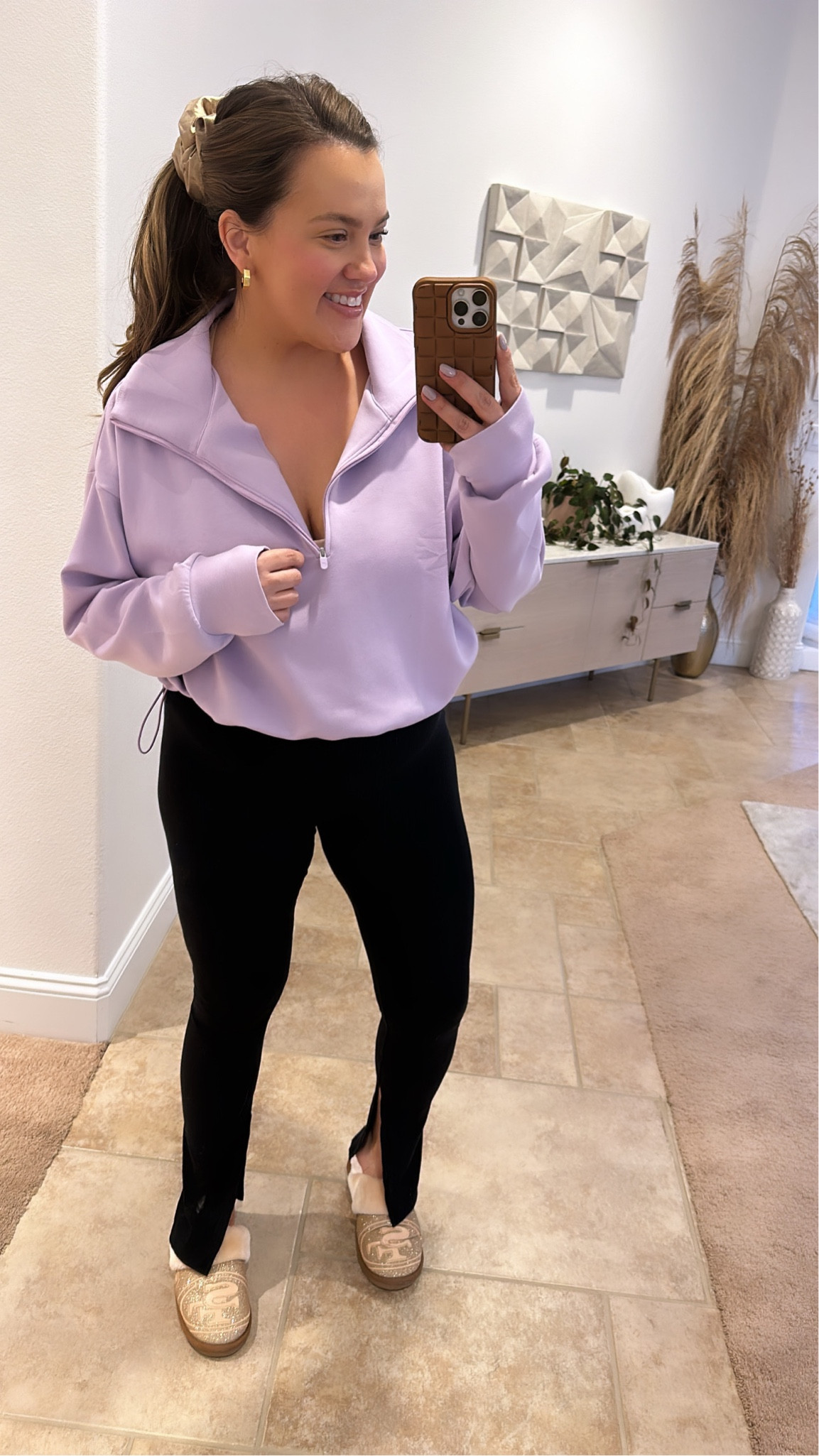 cozy ootd. love this pastel color 💜