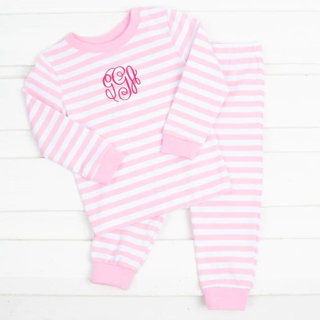 Light Pink Stripe Knit Loungewear | Classic Whimsy