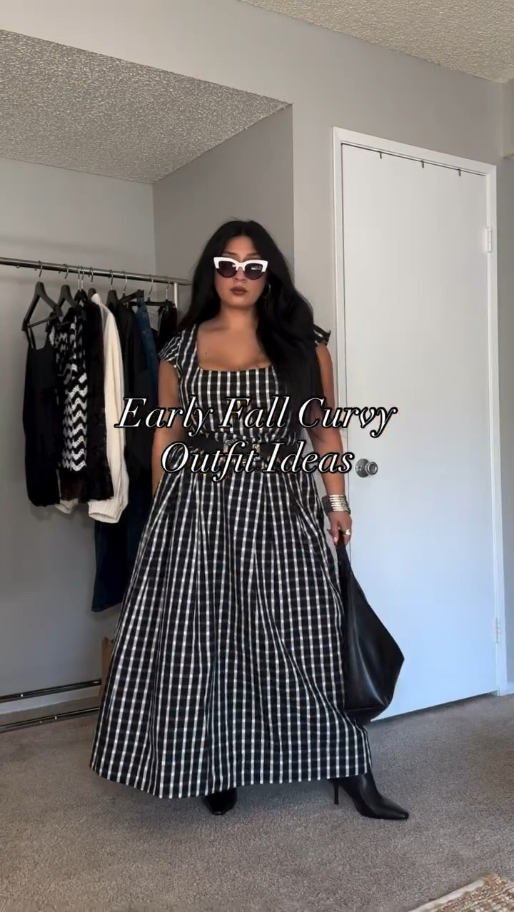 Fall outfit ideas 
Wearing size 16 in the plaid dress (has no stretch)
Tops I’m wearing 1X 

#LTKPlusSize #LTKMidsize