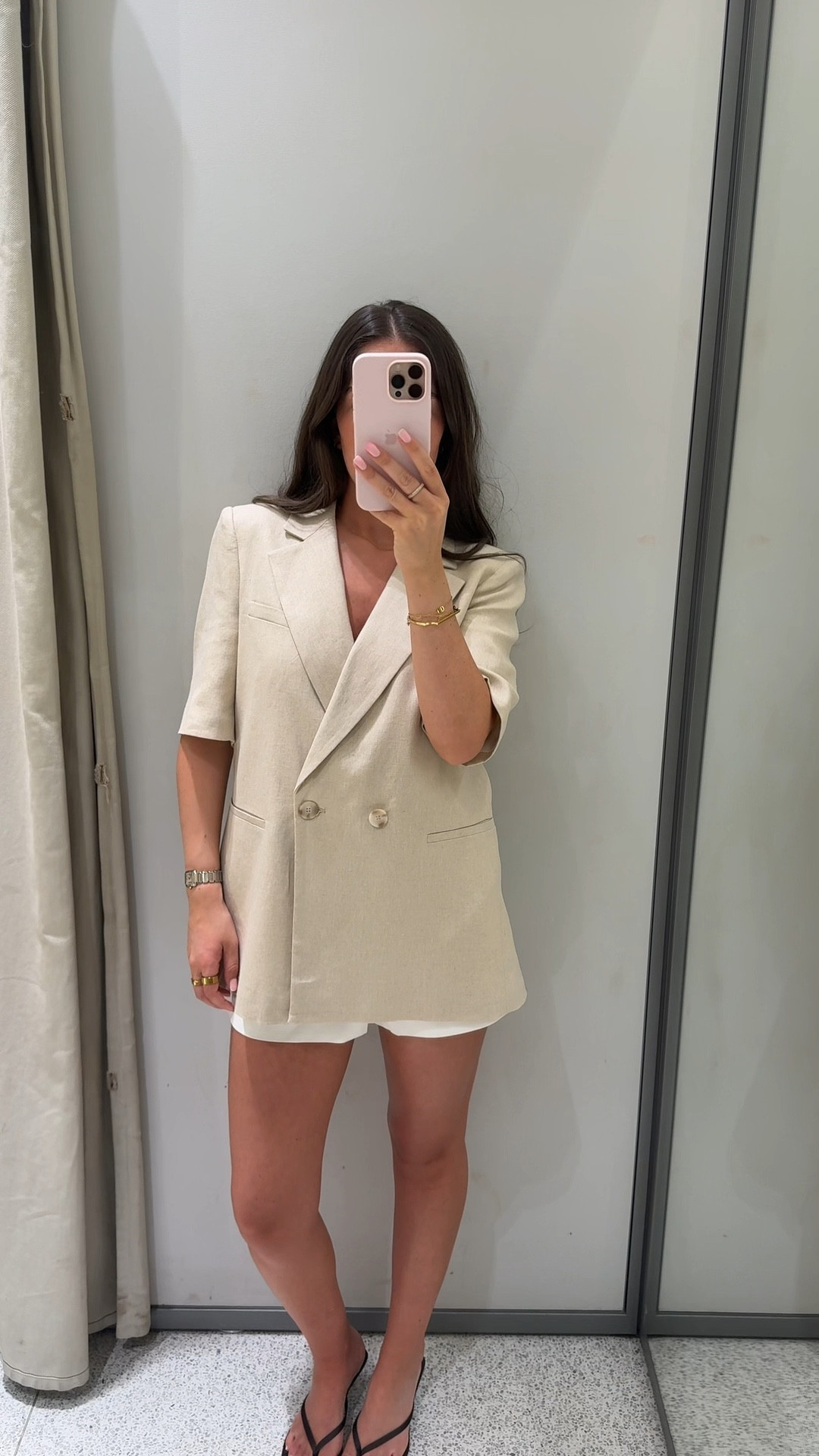 Holiday outfit - short sleeve  blazer - beige - staple white shorts - spring outfit - chic - ootn - date night - summer outfit 

#LTKuk #LTKspring #LTKsummer