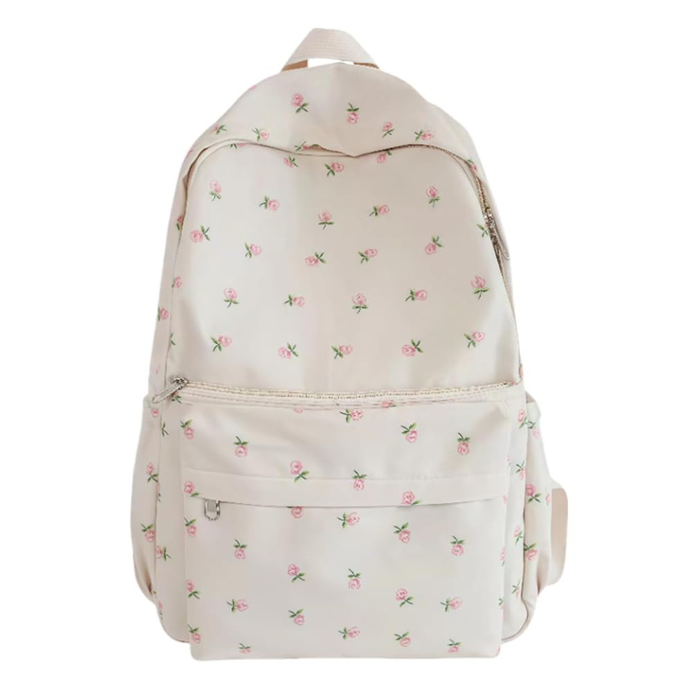 2025 Cute Preppy Bag Floral Printed Kawaii Backpack Cottagecore Aesthetic Backpack Laptop Daypack... | Amazon (US)