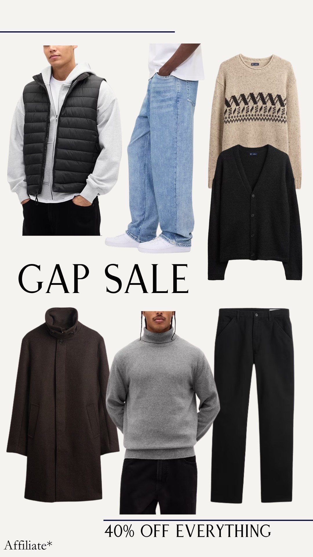 40% off everything at the GAP

#LTKSeasonal #LTKMens #LTKSaleAlert