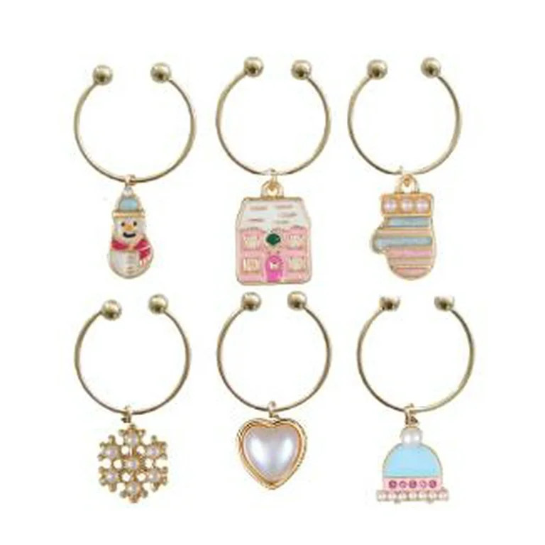 Packed Party Snow Day Wine Charms, 6 Pieces | Walmart (US)