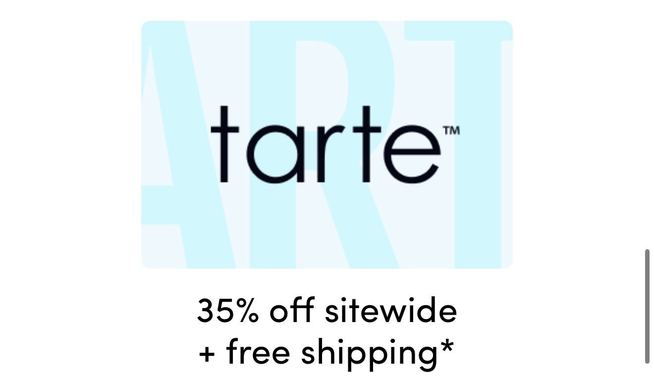 Tarte 35% discount code!

#LTKSpringSale