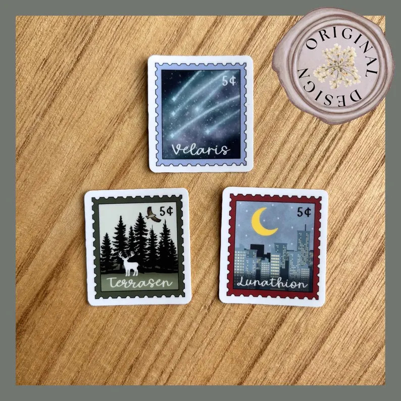 Velaris | Lunathion | Terrsaen City Stamp Sticker | Etsy (US)