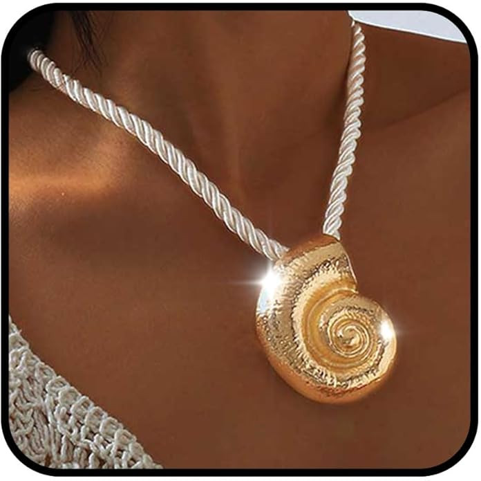 Yalice Boho Seashell Pendant Necklace for Women Beach Starfish Conch Necklaces Charm Shell Jewelr... | Amazon (US)