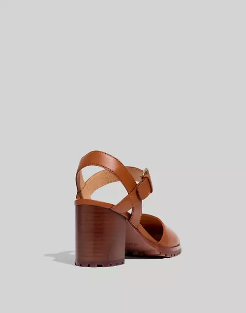 The Claudie Heeled Lugsole Mary Jane in Leather | Madewell