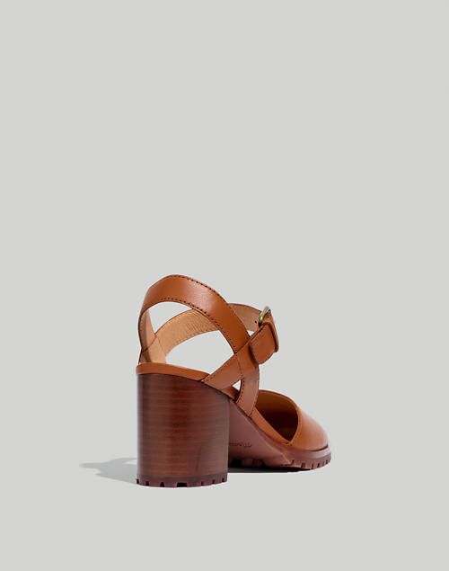 The Claudie Heeled Lugsole Mary Jane in Leather | Madewell