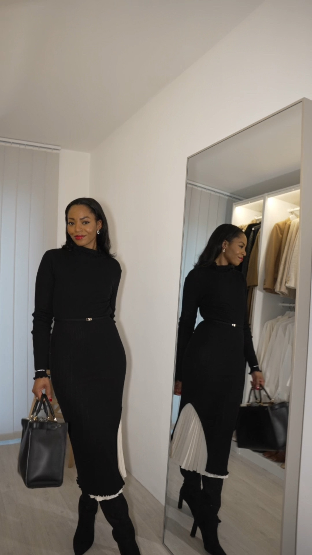 Knit dress outfit 

#LTKSeasonal #LTKItBag #LTKStyleTip