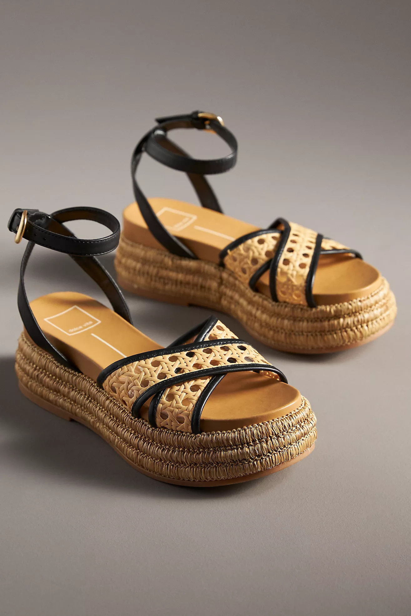 Dolce Vita Wriley Raffia Platform Sandals | Anthropologie (US)