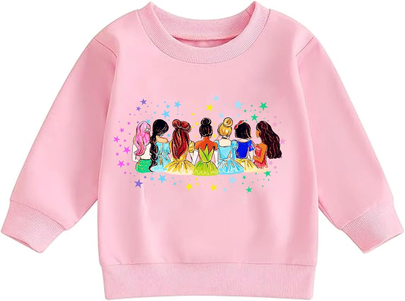 YHHR Princess Sweatshirt for Girls Little Girls Pullover Long Sleeve Shirt Cute Toddler Kids Fall... | Amazon (US)