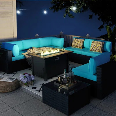 Bushrah 8 Piece Sectional Seating Group with Cushions | Wayfair North America