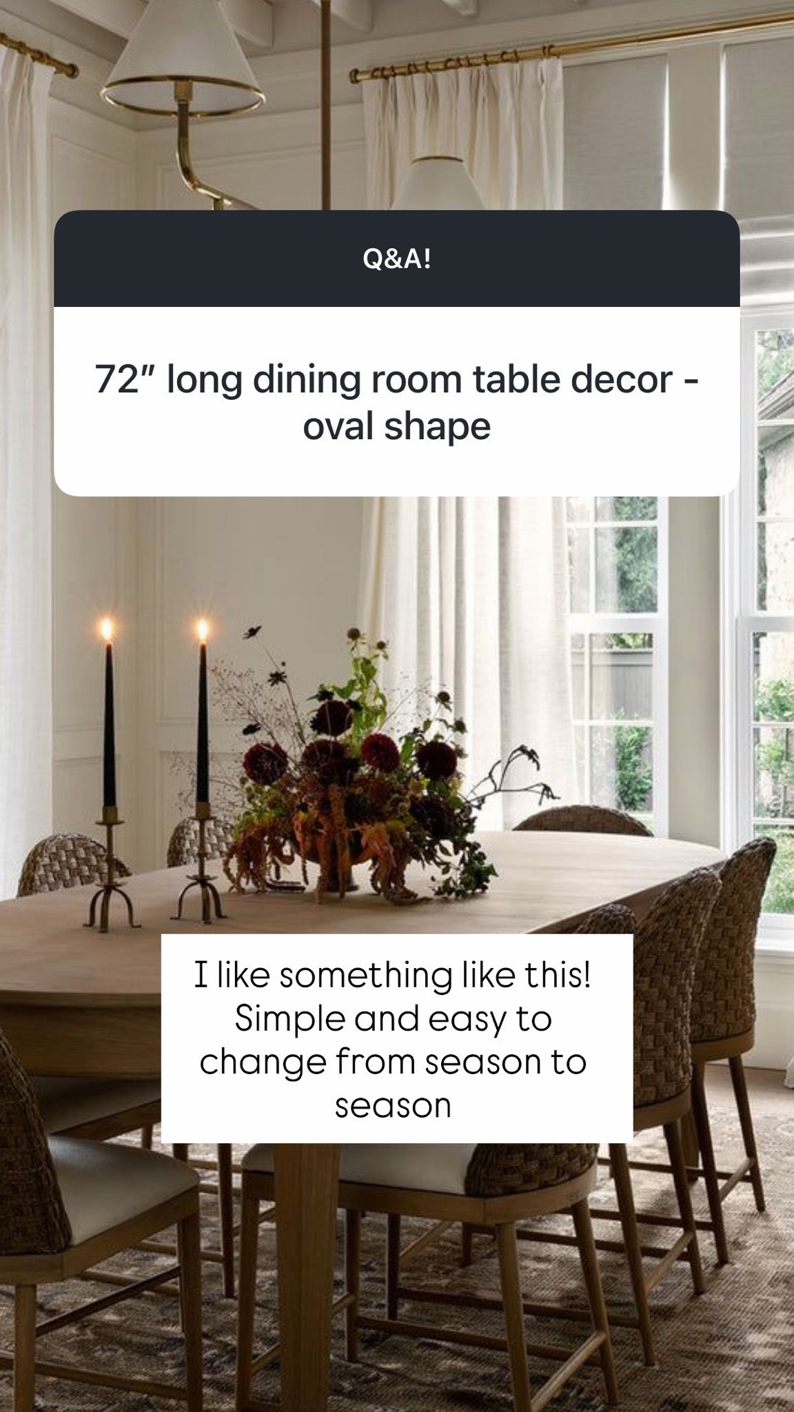 Dining table decor