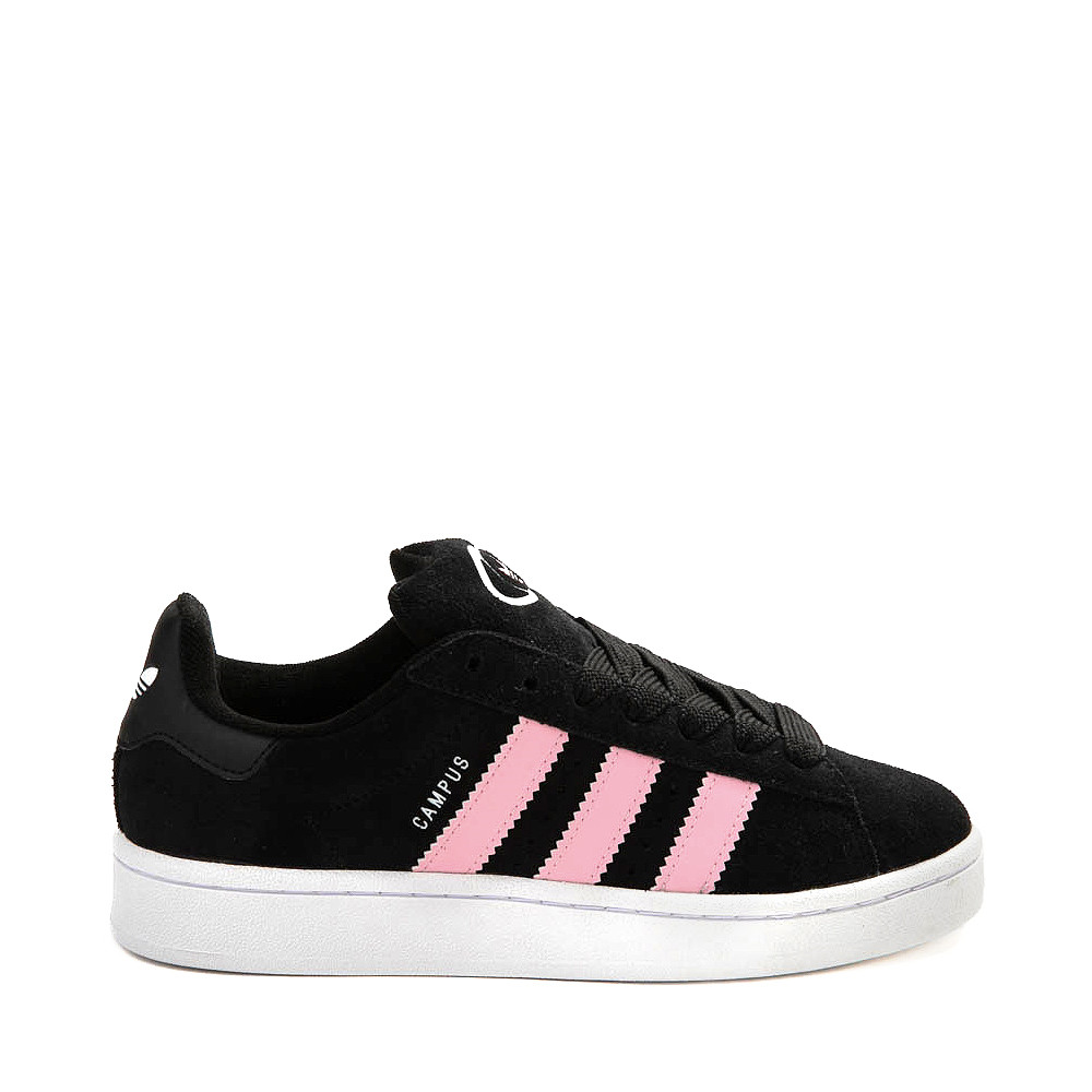 Womens adidas Campus '00s Athletic Shoe - Black / White / Pink | Journeys