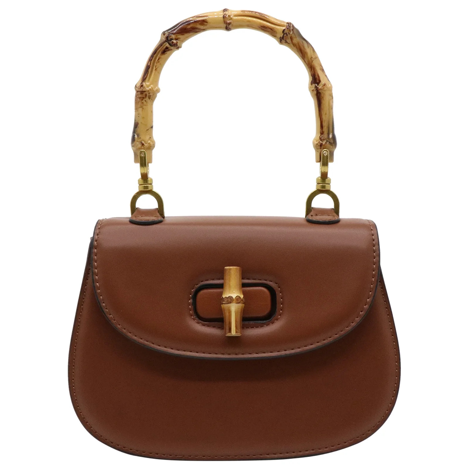 Unique and luxurious! Bamboo bag, hand-held shoulder cross-body saddle bag | Walmart (US)