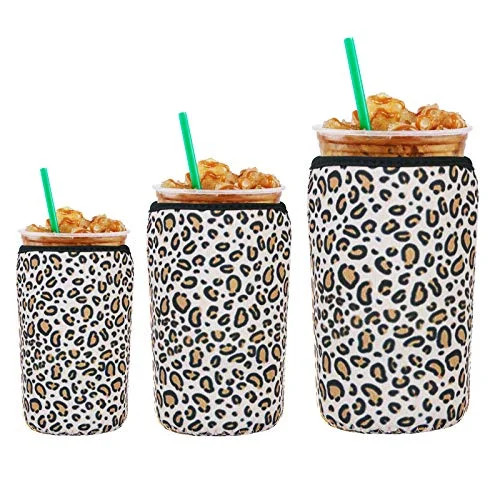 Creproly 3 Pack Reusable Neoprene Iced Coffee Cup Insulator Sleeve for Cold Beverages Sok It Cup ... | Walmart (US)