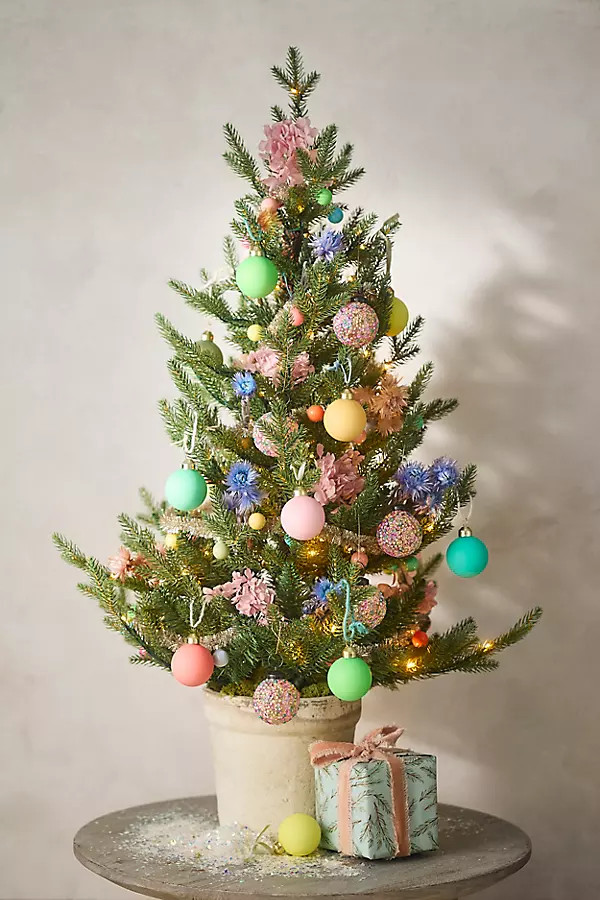 Faux Twinkling Pre-Lit LED Norway Spruce Stake, 3’ | Anthropologie (US)