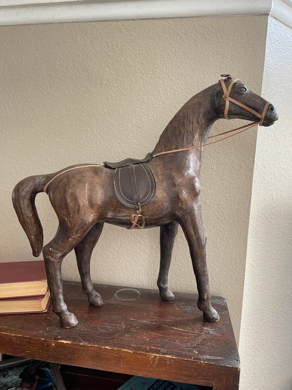 XL 21 Vintage Leather Horse Decor  Home Decor  Rustic | Etsy | Etsy (US)
