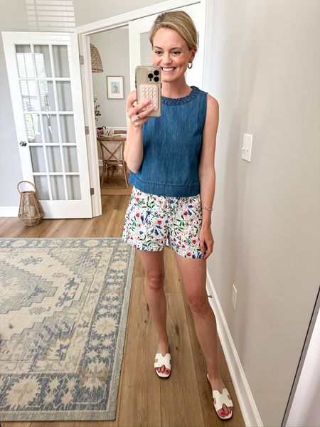 Loft new arrivals! These shorts are adorable - wearing them here with a chambray style top but also love them with the lofts cropped button down shirt

#LTKSeasonal #LTKsalealert #LTKstyletip