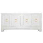 Hayes Large Cabinet with Brass Ring Hardware | Lo Home by Lauren Haskell Designs