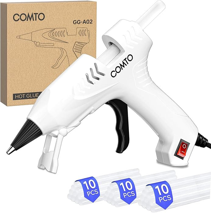 Hot Glue Gun with 30 Sticks Kit, 20W Fast Preheating, Anti-Drop Nozzle with Anti-Scald Silicone C... | Amazon (US)