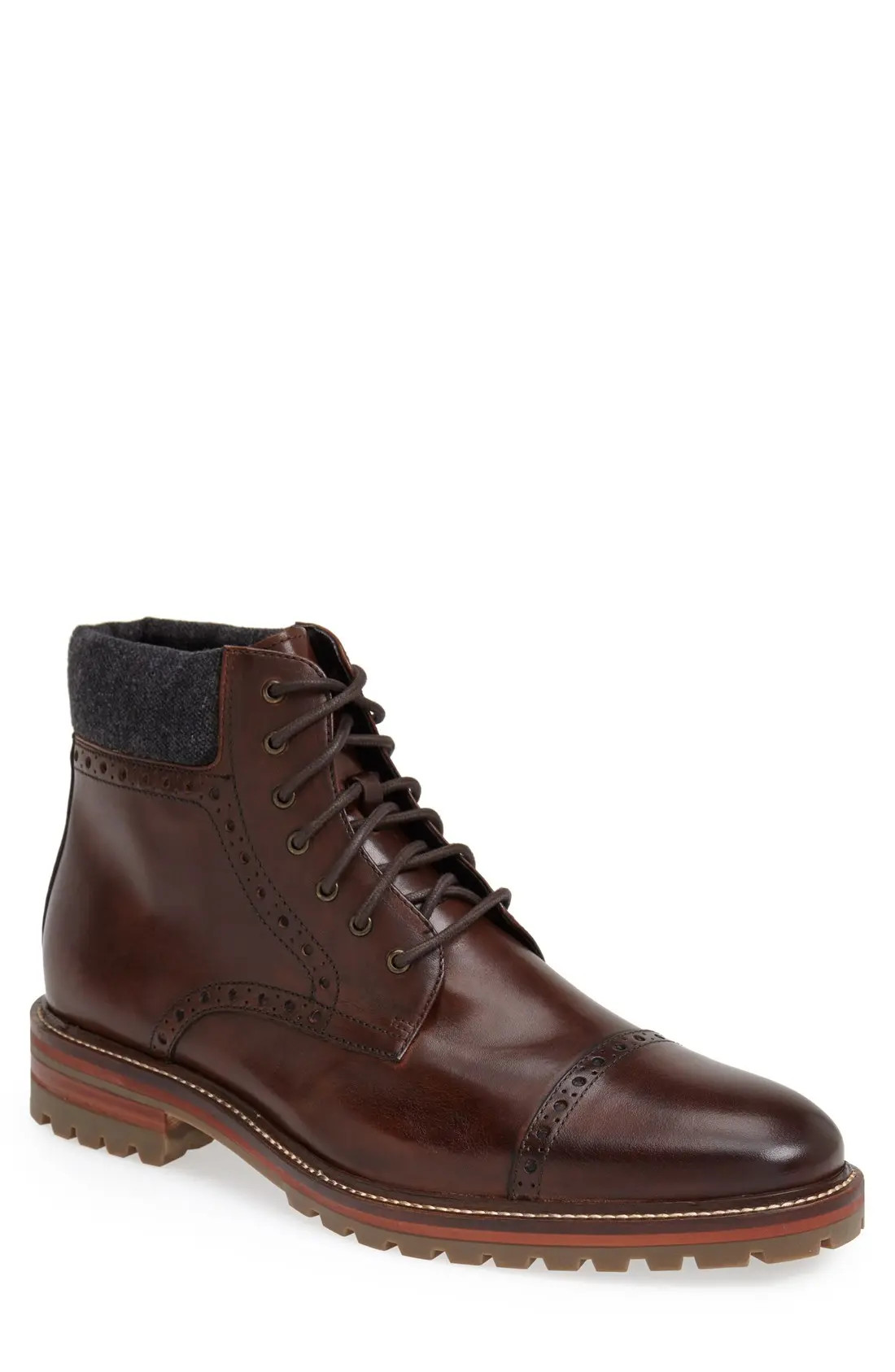 J&M 1850 'Karnes' Brogue Cap Toe Boot (Men) | Nordstrom