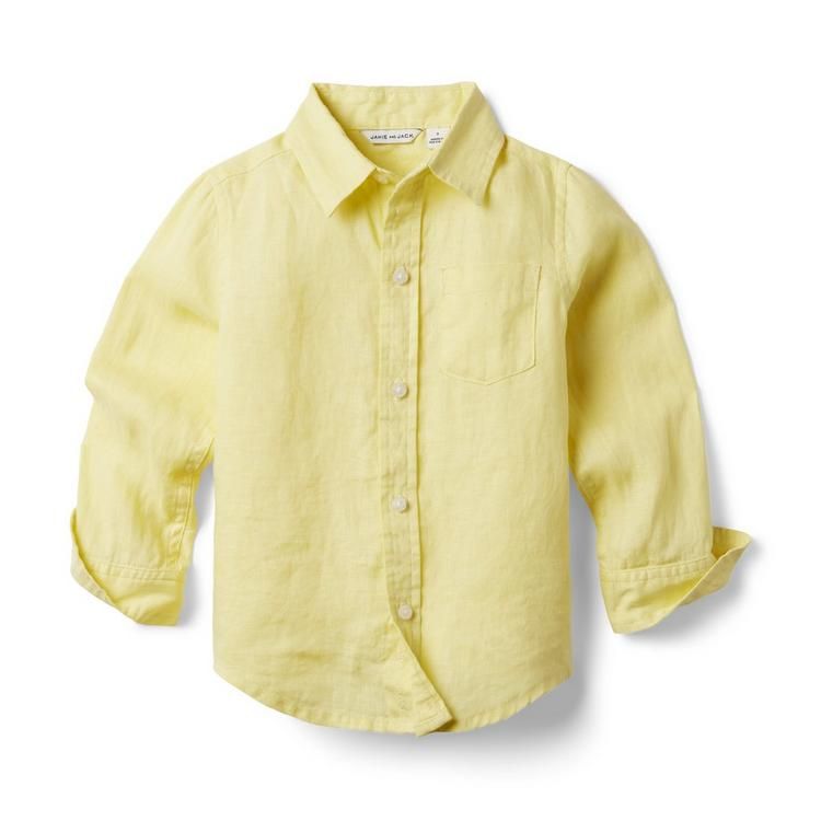 Linen Roll-Cuff Shirt | Janie and Jack