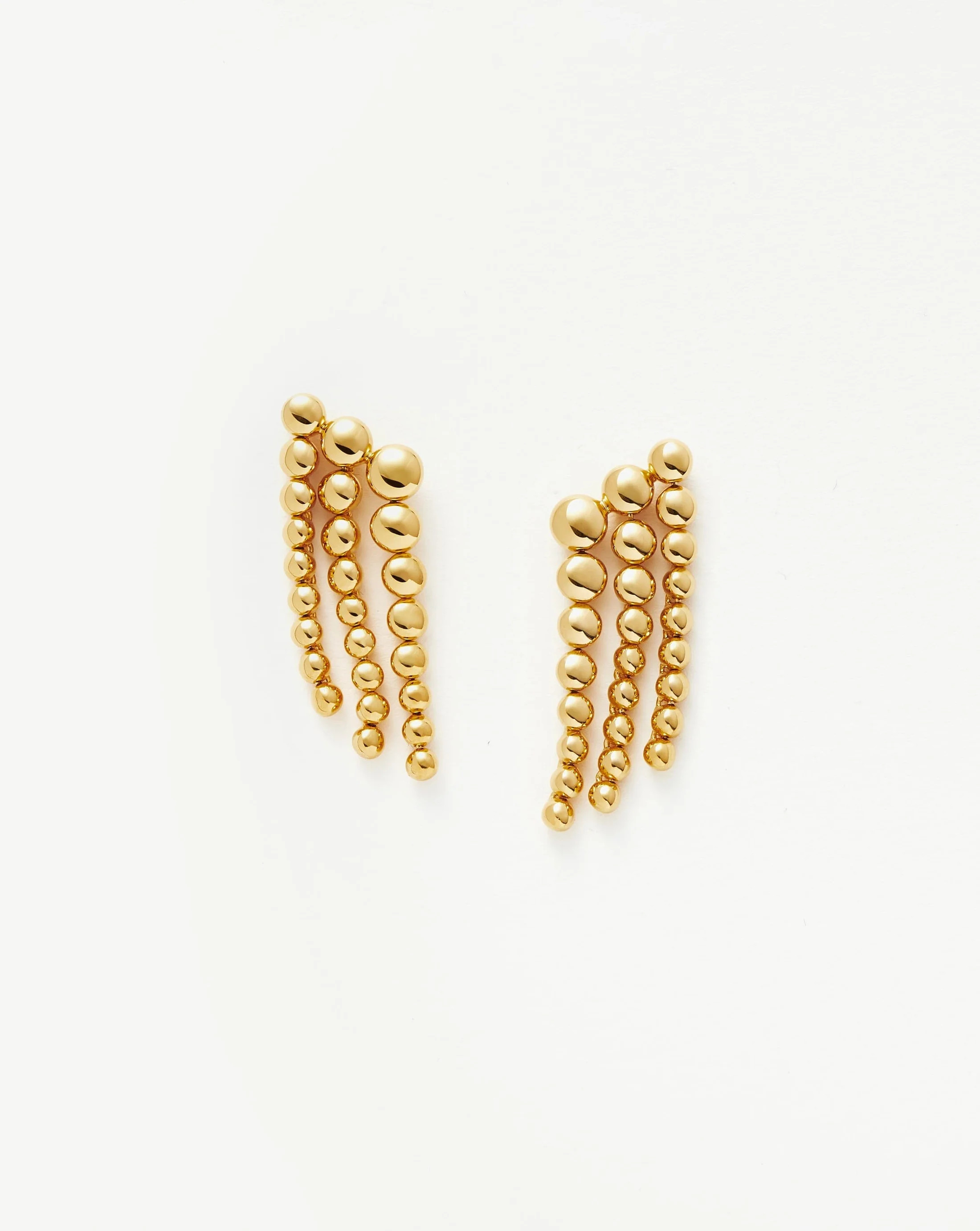 Beaded Waterfall Drop Earrings | Gold | Missoma UK | Missoma UK