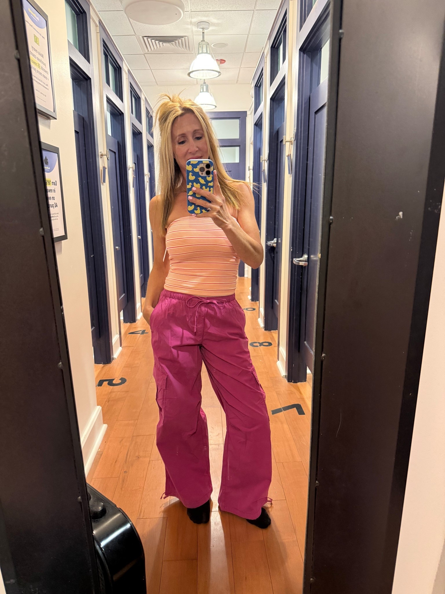 Not another boring outfit! Adjustable waist cargo pants and a vibrant tube top to match! Runs true to size for American Eagle. Small in the top, xxsmall in the bottoms for reference 

#LTKootd #LTKOver40 #LTKgrwm