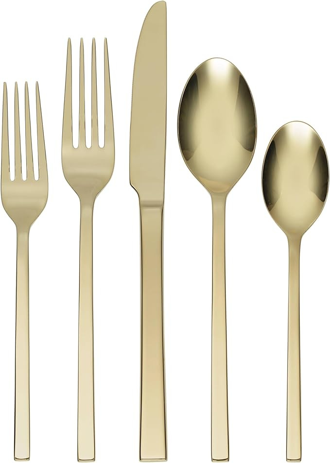Allay Champagne 20 Piece Everyday Flatware Set, Service For 4 | Amazon (US)