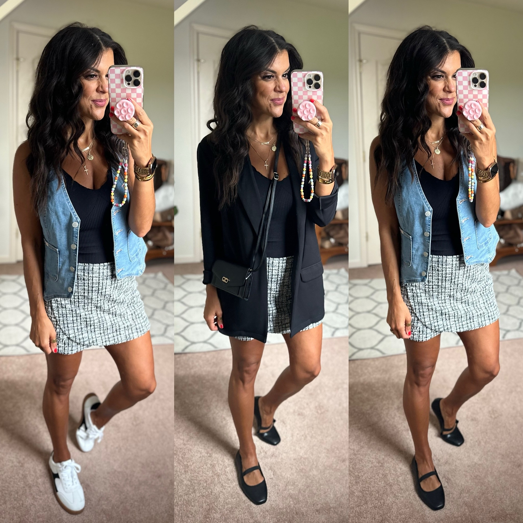 Absolutely love this Walmart skort! Don’t size up! I’m in size medium and it’s too big. Size small in vest and blazer. Shoes fit tts 

#LTKFindsUnder100 #LTKStyleTip #LTKSeasonal