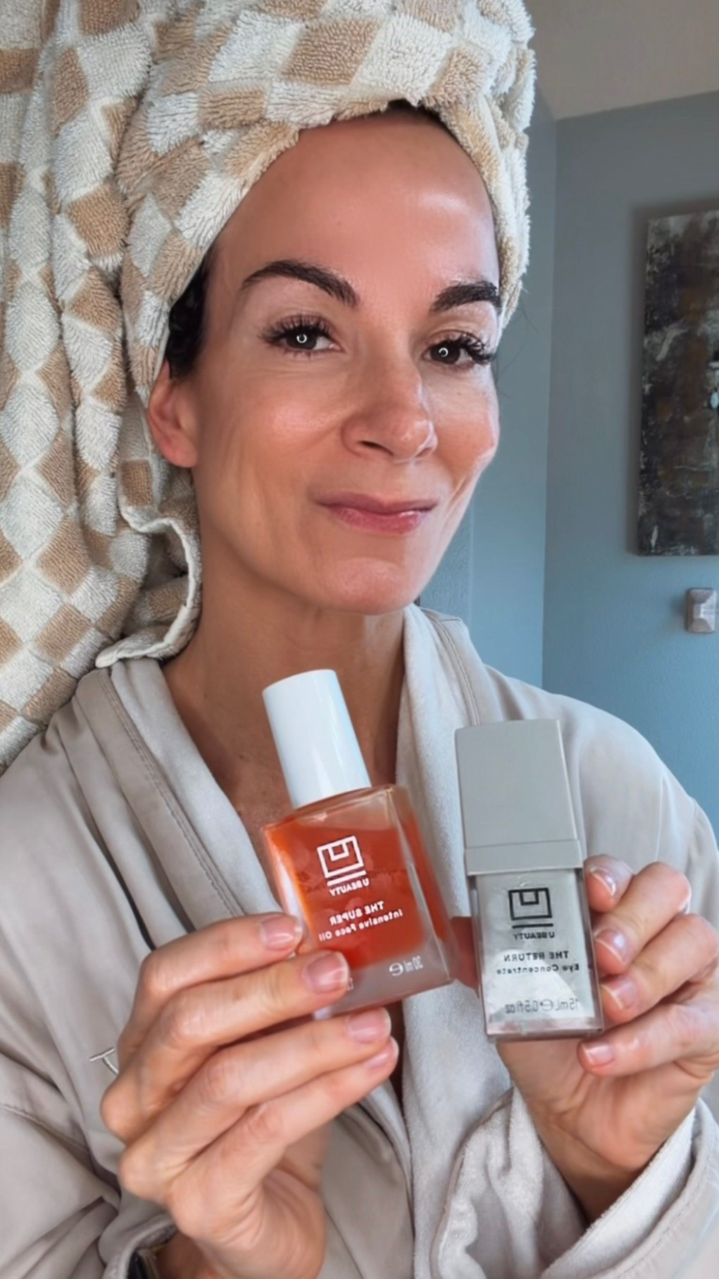 Post-shower, fresh-faced, glowing ✨💧
A few drops of this face oil + a swipe of the eye cream and my skin is immediately doing the most. The glow up continues and I’m telling you now — this serum is top notch.

Gifted goodies that actually deliver? We love to see it. Soft, hydrated, lit-from-within energy activated 💁🏻‍♀️

Use code NicoleColee for 20% off your first purchase and thank me later 😘

#NicoleColeeStyle #gifted #glowingskin #skincareroutine #selfcarevibes @ubeauty 

#LTKgrwm #LTKBeauty #LTKOver40