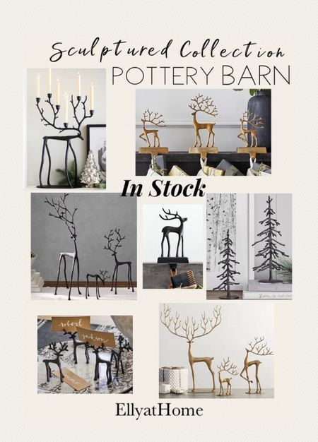 Shop early for best selling holiday sculptured reindeer from Pottery Barn! Available in brass & in a dark bronze. Shop the collection, stocking holder, candleholders, sculptured Christmas trees, place card holders. Shop new holiday decor at Pottery Barn. Free shipping. Christmas, holiday decorating. 

#LTKHoliday #LTKSeasonal #LTKhome